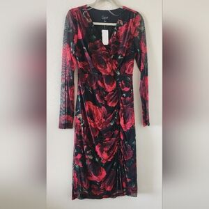 Beautiful rose floral evening gown